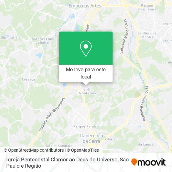 Igreja Pentecostal Clamor ao Deus do Universo mapa