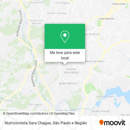 Nutricionista Sara Chagas mapa