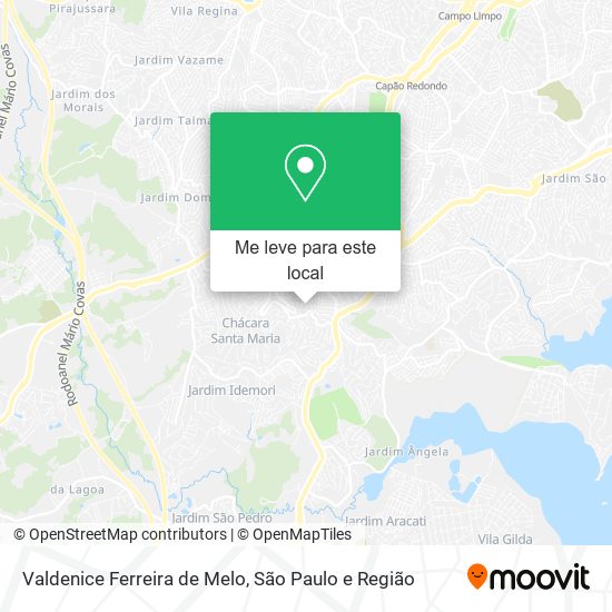 Valdenice Ferreira de Melo mapa