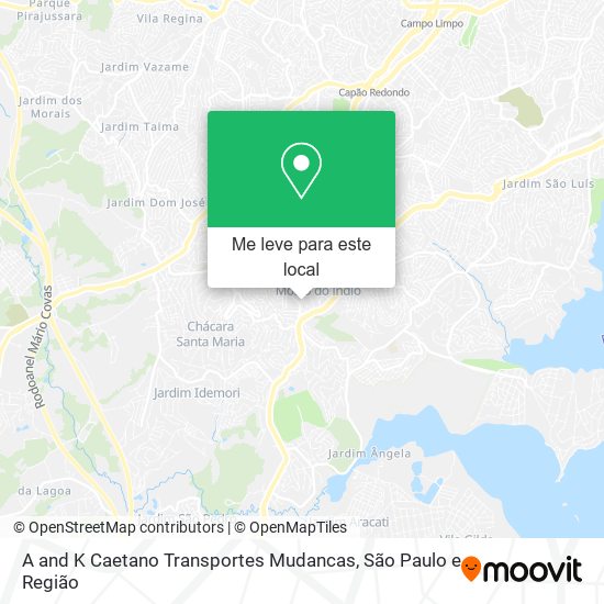 A and K Caetano Transportes Mudancas mapa