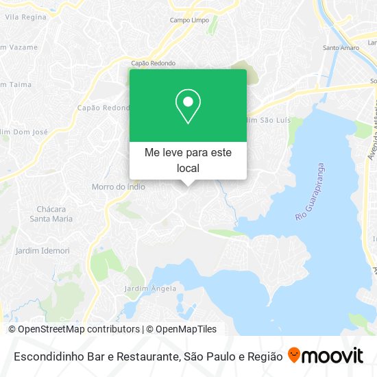 Escondidinho Bar e Restaurante mapa