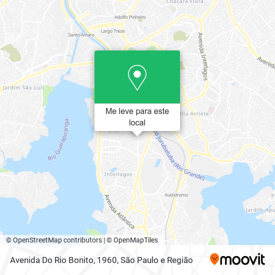 Avenida Do Rio Bonito, 1960 mapa