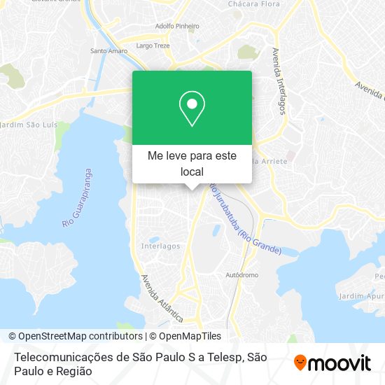 Telecomunicações de São Paulo S a Telesp mapa