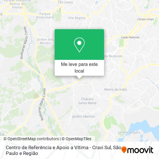 Centro de Referência e Apoio a Vítima - Cravi Sul mapa