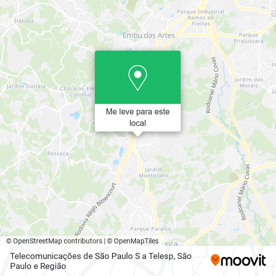 Telecomunicações de São Paulo S a Telesp mapa