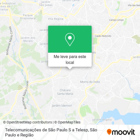 Telecomunicações de São Paulo S a Telesp mapa