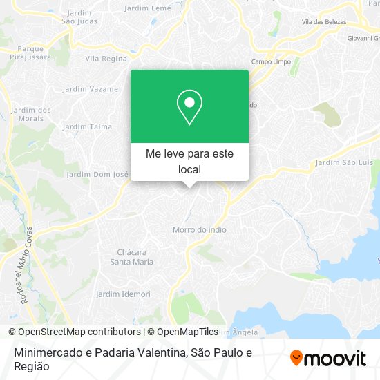Minimercado e Padaria Valentina mapa