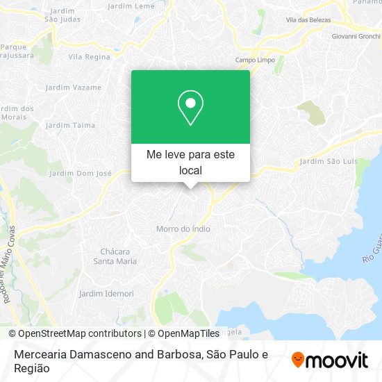Mercearia Damasceno and Barbosa mapa