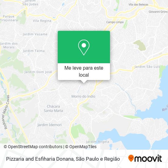 Pizzaria and Esfiharia Donana mapa