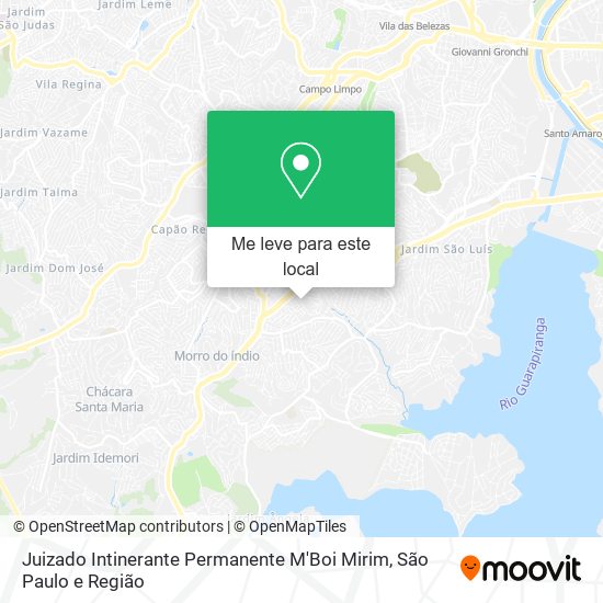 Juizado Intinerante Permanente M'Boi Mirim mapa