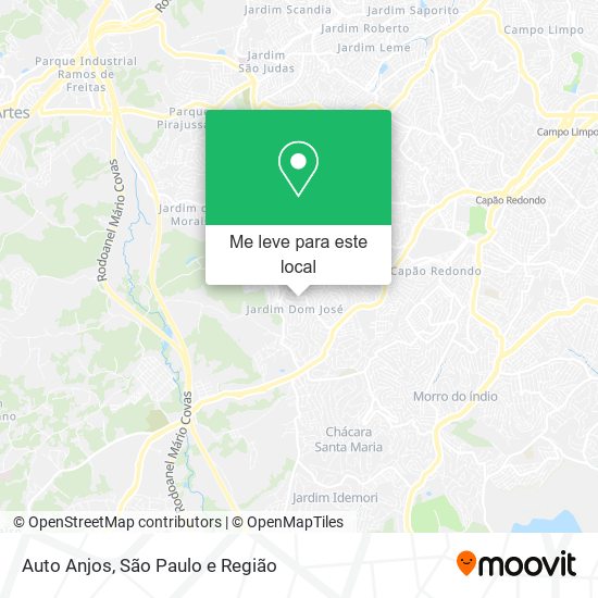 Auto Anjos mapa