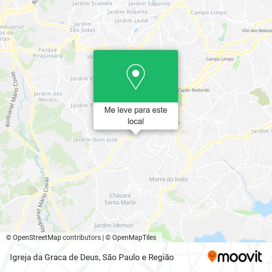 Igreja da Graca de Deus mapa