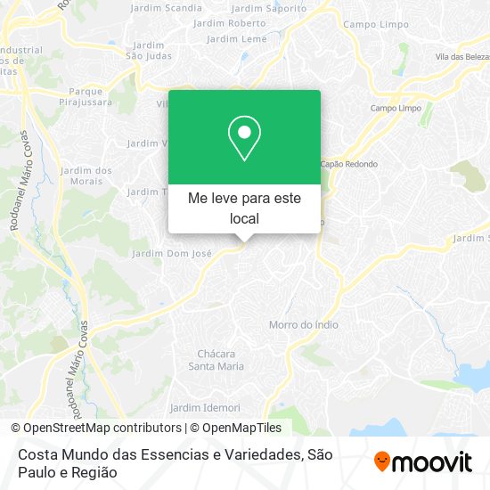 Costa Mundo das Essencias e Variedades mapa