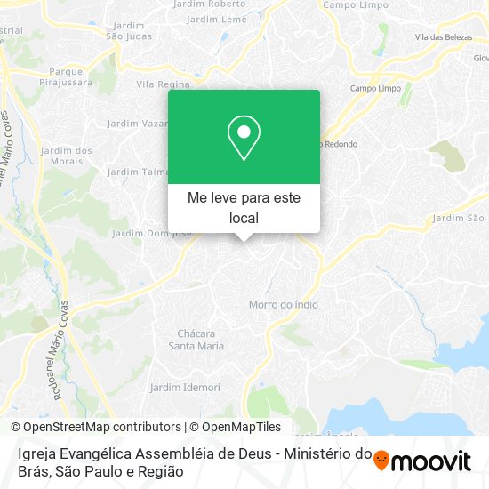 Igreja Evangélica Assembléia de Deus - Ministério do Brás mapa