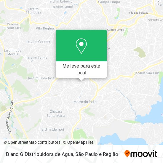 B and G Distribuidora de Agua mapa