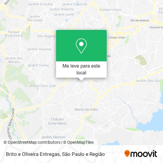 Brito e Oliveira Entregas mapa