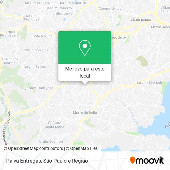 Paiva Entregas mapa