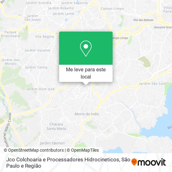 Jco Colchoaria e Processadores Hidrocineticos mapa