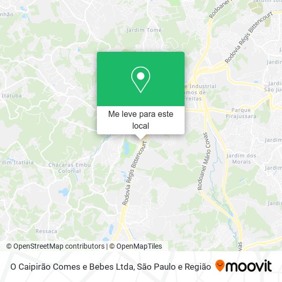 O Caipirão Comes e Bebes Ltda mapa