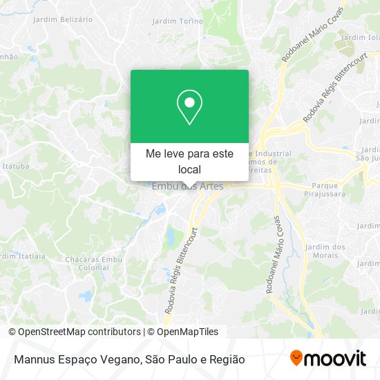 Mannus Espaço Vegano mapa