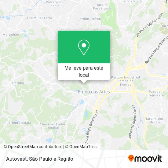 Autovest mapa