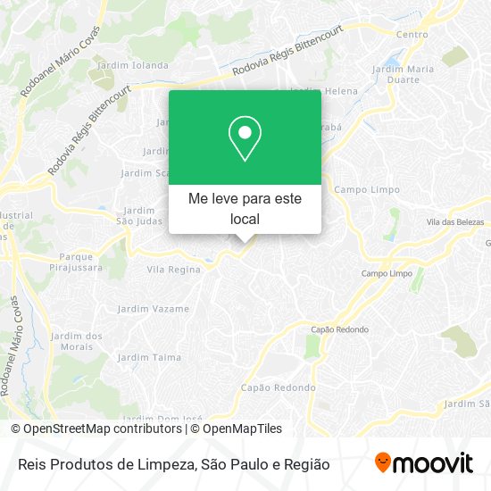 Reis Produtos de Limpeza mapa