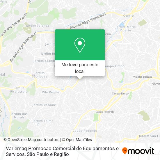 Variemaq Promocao Comercial de Equipamentos e Servicos mapa