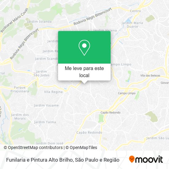 Funilaria e Pintura Alto Brilho mapa