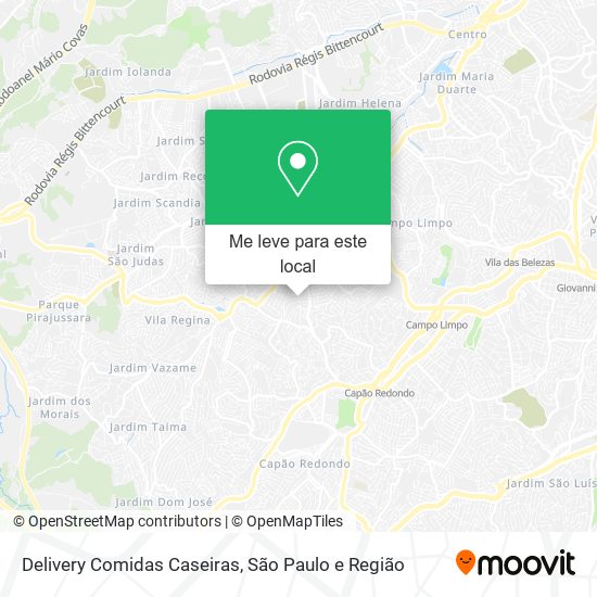 Delivery Comidas Caseiras mapa