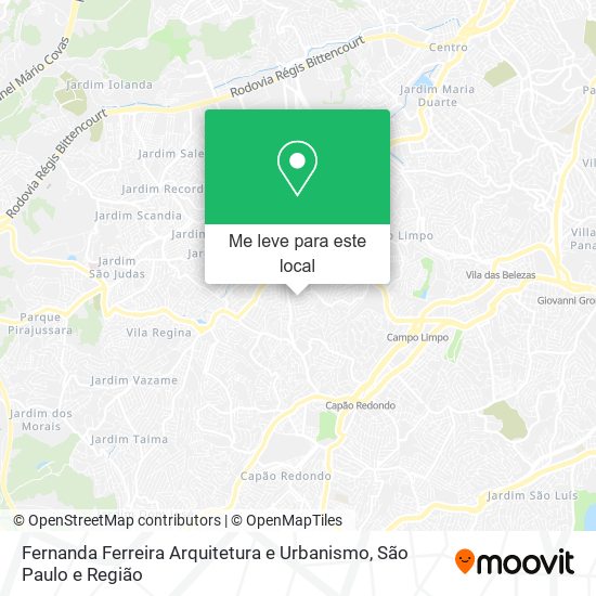 Fernanda Ferreira Arquitetura e Urbanismo mapa