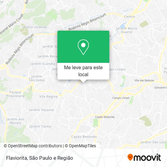 Flaviorita mapa