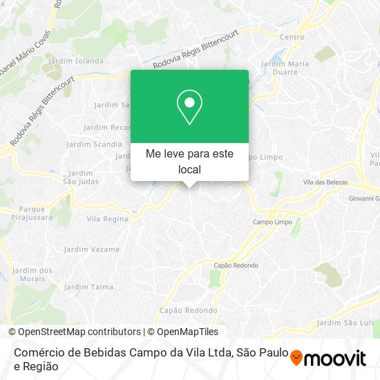 Comércio de Bebidas Campo da Vila Ltda mapa