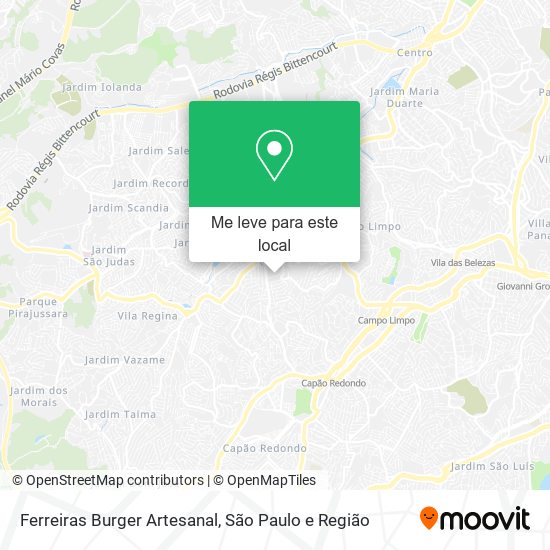 Ferreiras Burger Artesanal mapa