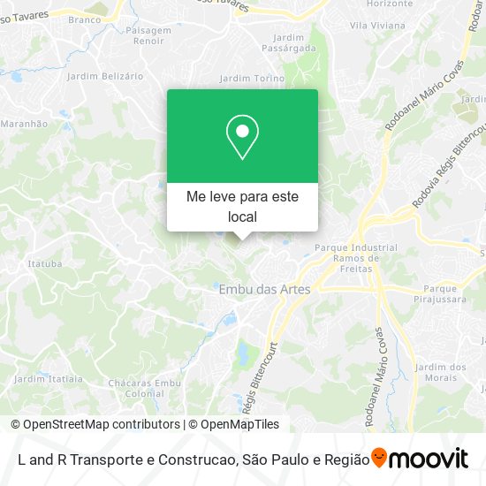 L and R Transporte e Construcao mapa