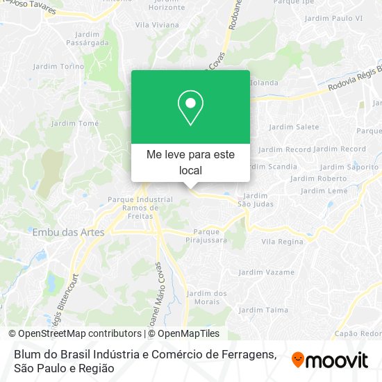 Blum do Brasil Indústria e Comércio de Ferragens mapa