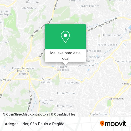 Adegas Lider mapa