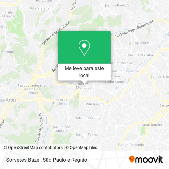 Sorvetes Bazei mapa