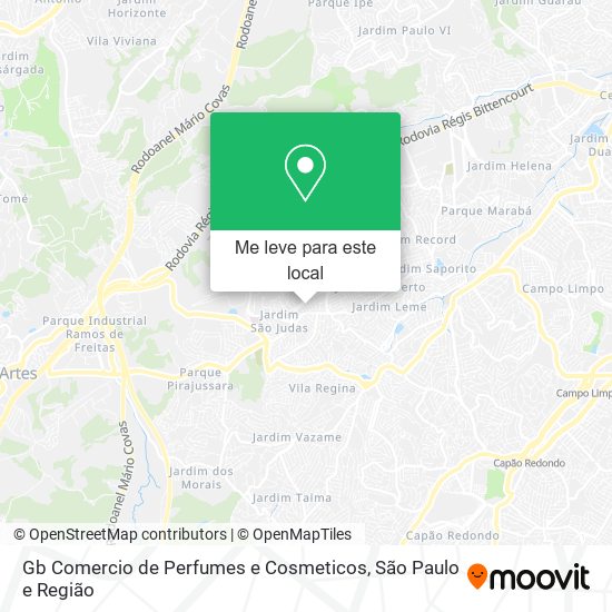 Gb Comercio de Perfumes e Cosmeticos mapa