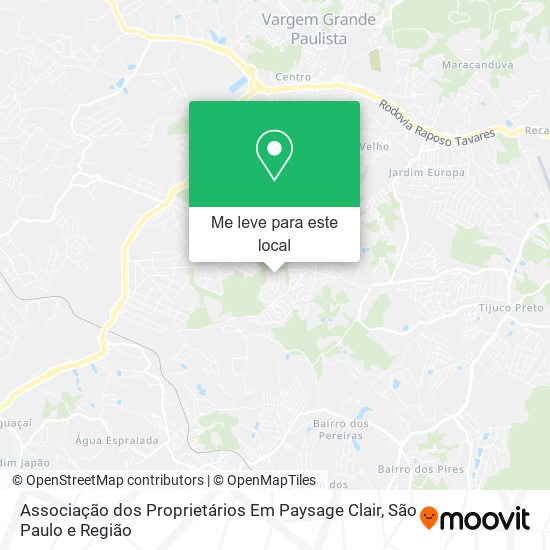 Associação dos Proprietários Em Paysage Clair mapa