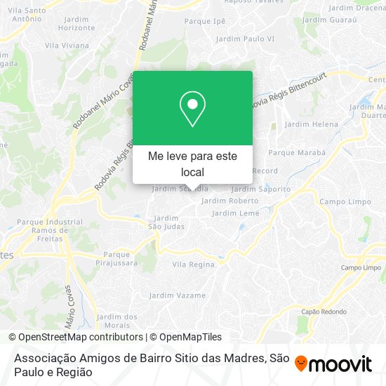 Associação Amigos de Bairro Sitio das Madres mapa