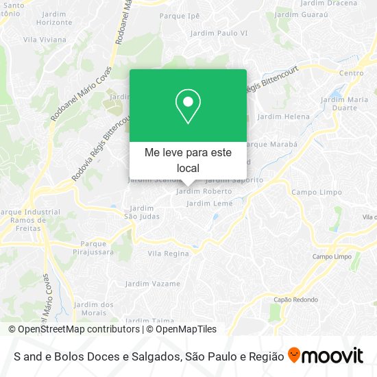 S and e Bolos Doces e Salgados mapa