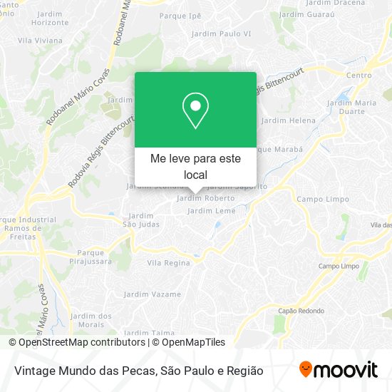 Vintage Mundo das Pecas mapa