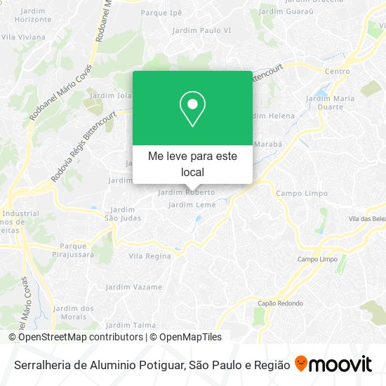 Serralheria de Aluminio Potiguar mapa