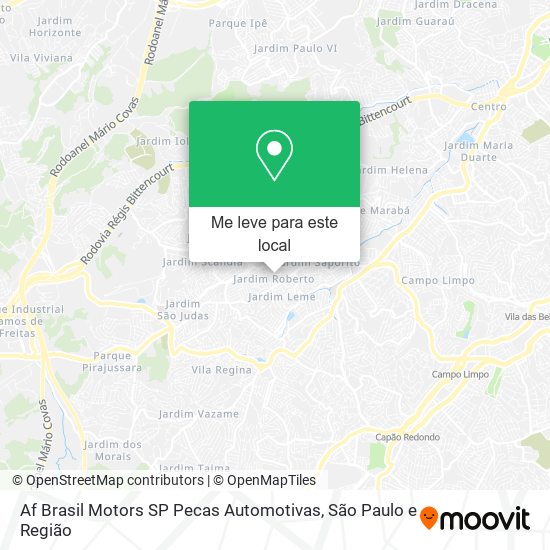 Af Brasil Motors SP Pecas Automotivas mapa