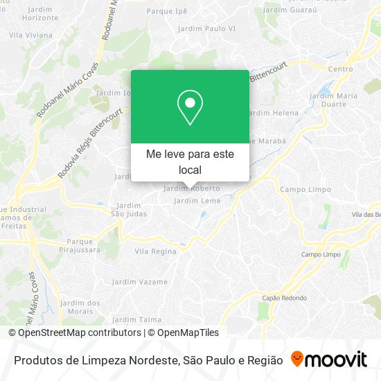 Produtos de Limpeza Nordeste mapa