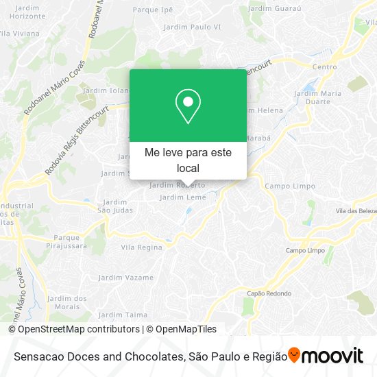 Sensacao Doces and Chocolates mapa