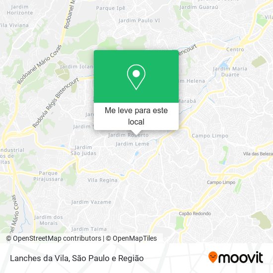 Lanches da Vila mapa