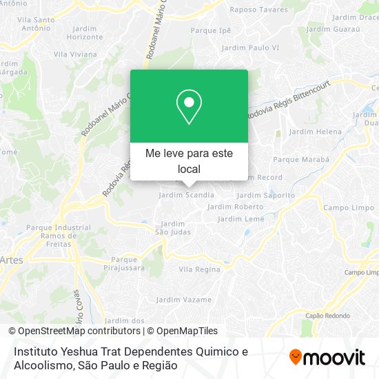 Instituto Yeshua Trat Dependentes Quimico e Alcoolismo mapa