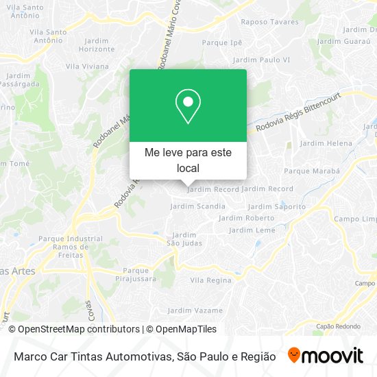 Marco Car Tintas Automotivas mapa