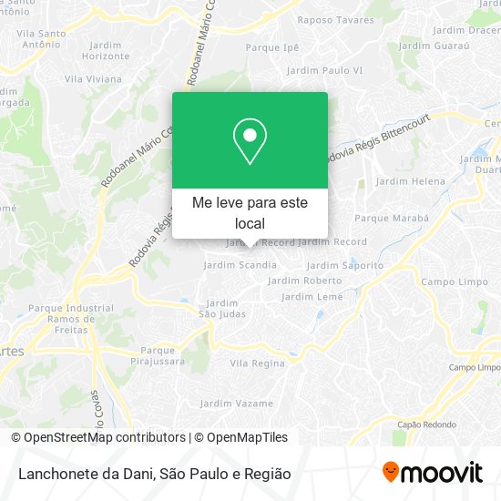 Lanchonete da Dani mapa